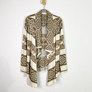 Staring at Stars Urban Outfitters Geometric Print Waterfall Cardigan Sweater